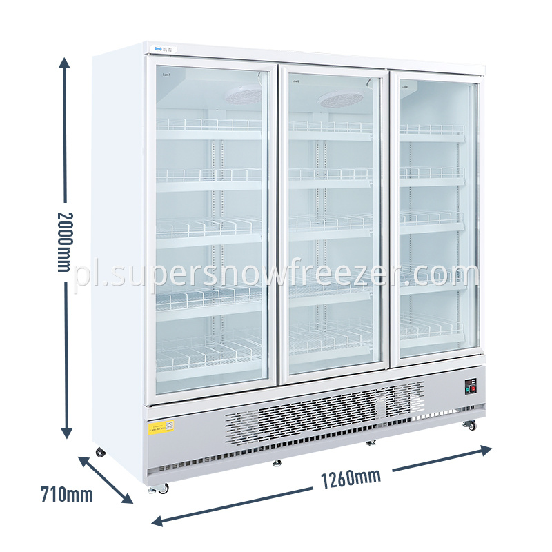 Commercial Upright Beverage Vertical Glass Door Chiller